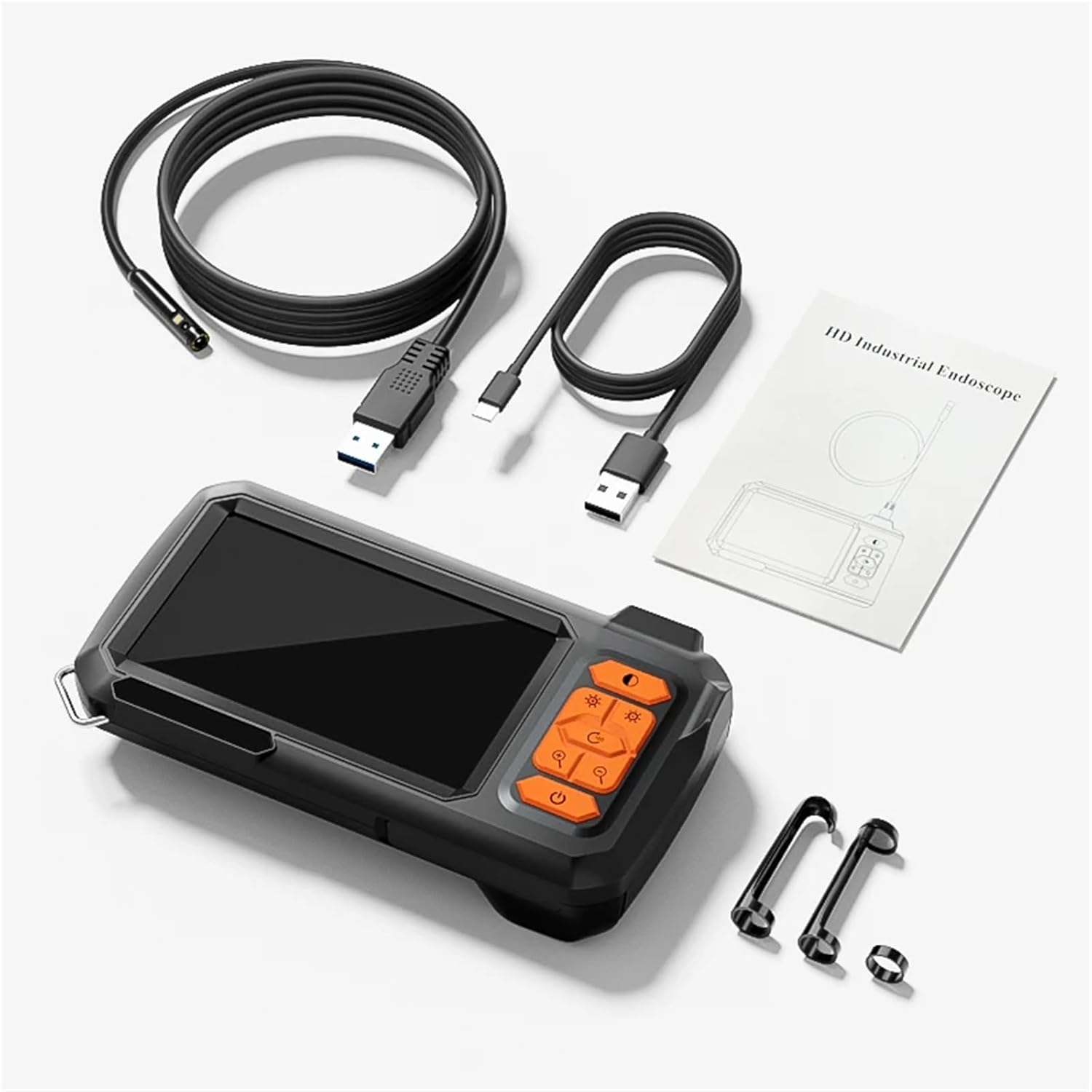 Borescope Camera, Industrial Pipeline Endoscope 1080p HD Screen 4.3 Inch Handheld,Industrial Endoscope
